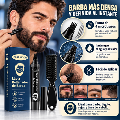 Lápiz Rellenador de Barba 4 Puntas – Acabado Natural