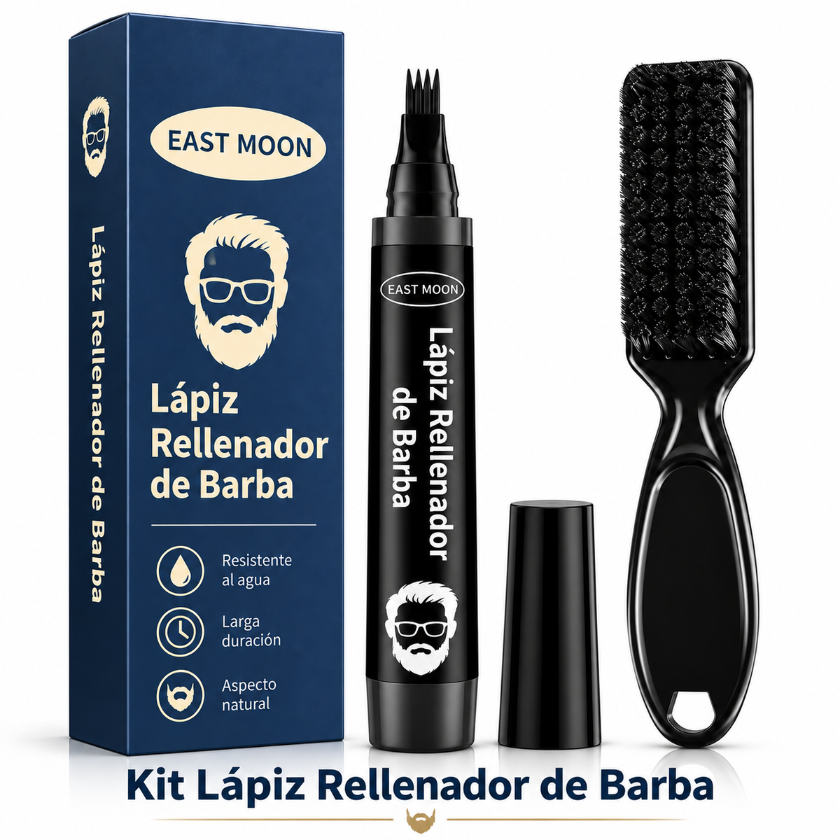 Lápiz Rellenador de Barba 4 Puntas – Acabado Natural