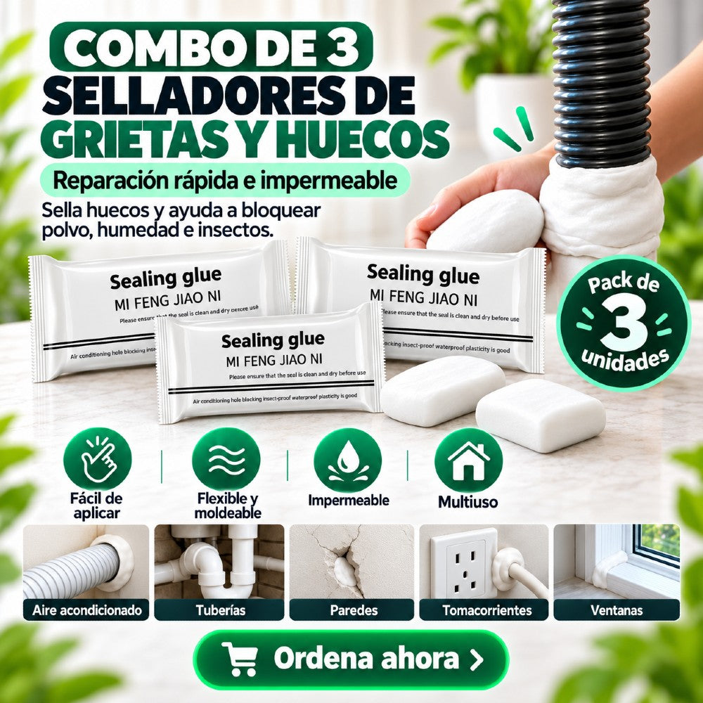 Masilla Selladora de Grietas y Huecos | Combo de 3 Unidades